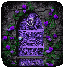purple door, transparent background