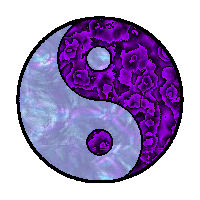 purple yinyang symbol